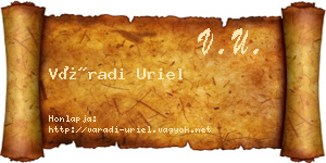 Váradi Uriel névjegykártya